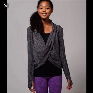 Like New Ivivva wrap style hooded knit top